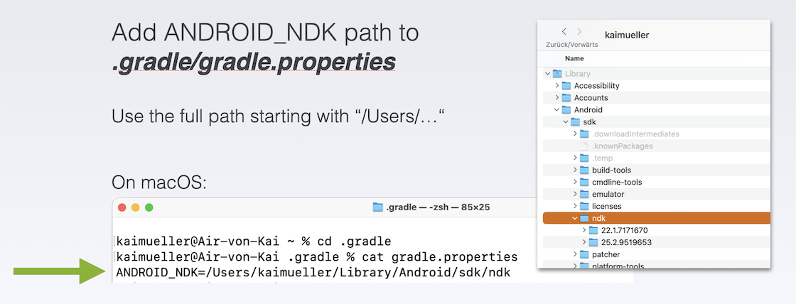 Add ANDROID_NDK path