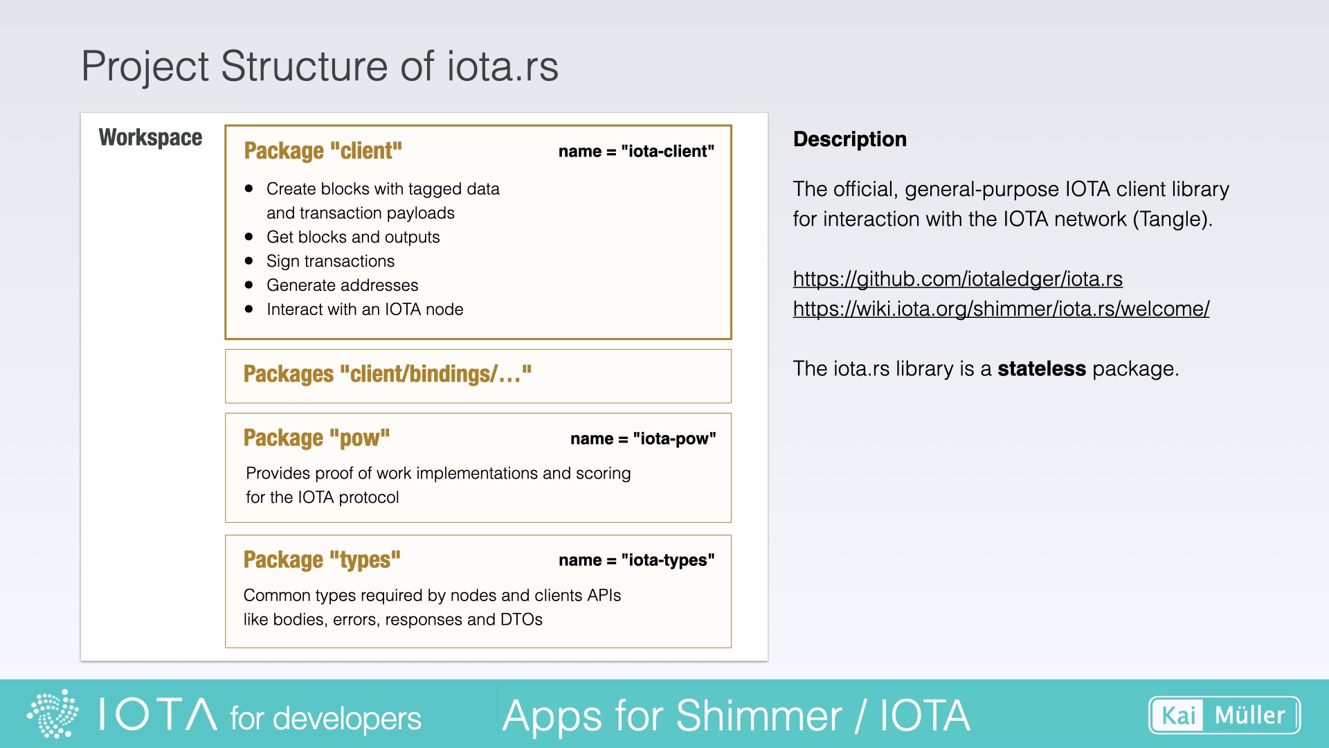 Project Structure of iota.rs